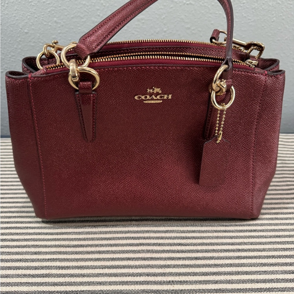 Coach Maroon Satchel Bag